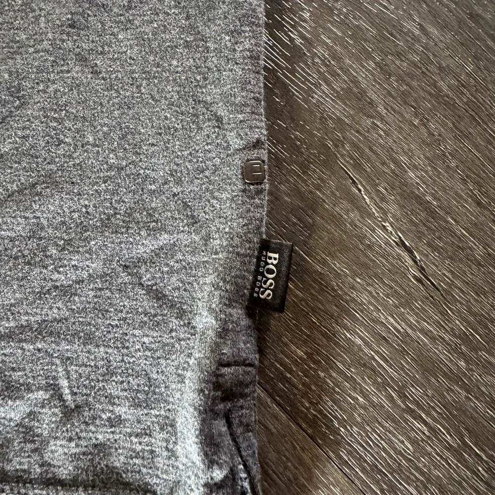 Hugo Boss Polo Shirt Mens M‎ Gray Regular Fit Long Staple Cotton Short Sleeve